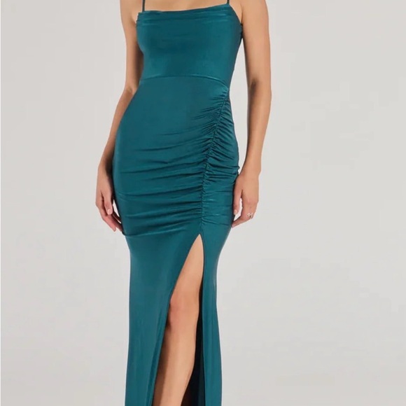 Windsor Dresses & Skirts - Windsor Teal Maxi Dress with Slit